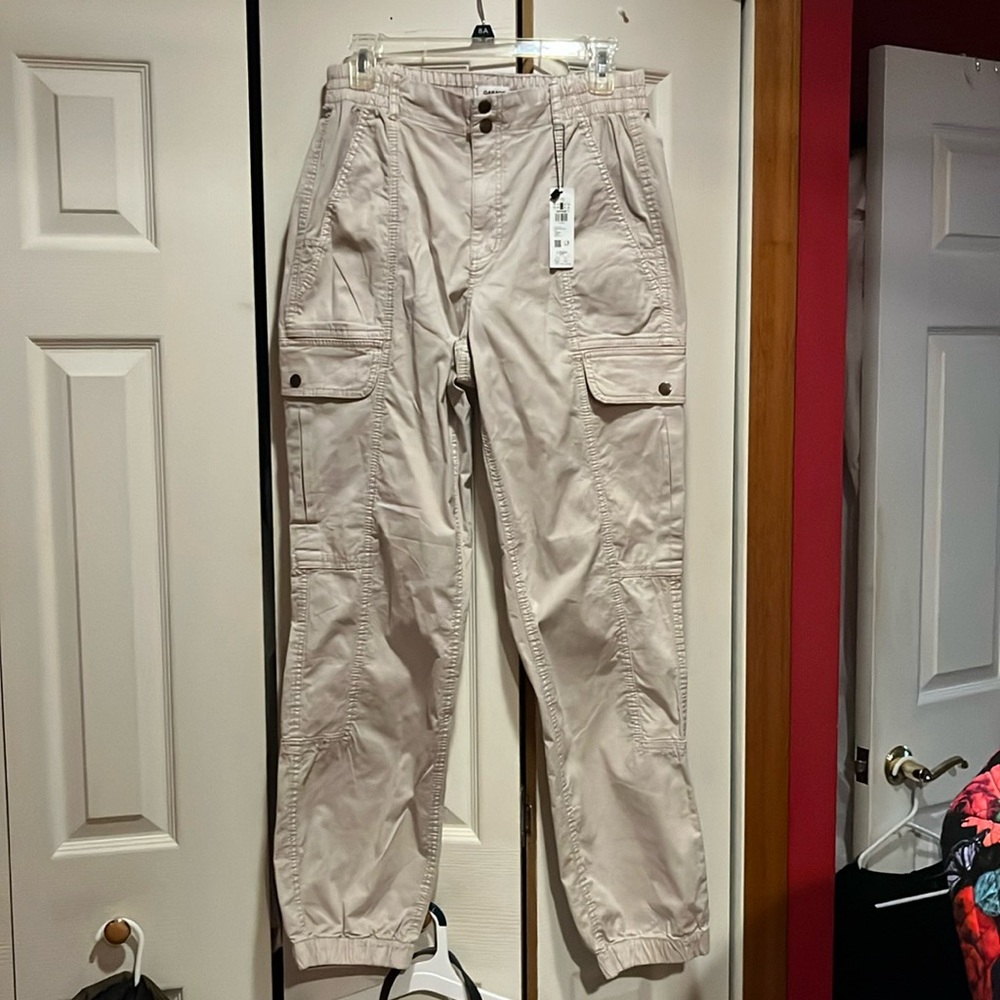 Garage Beige Cargo Joggers NWT